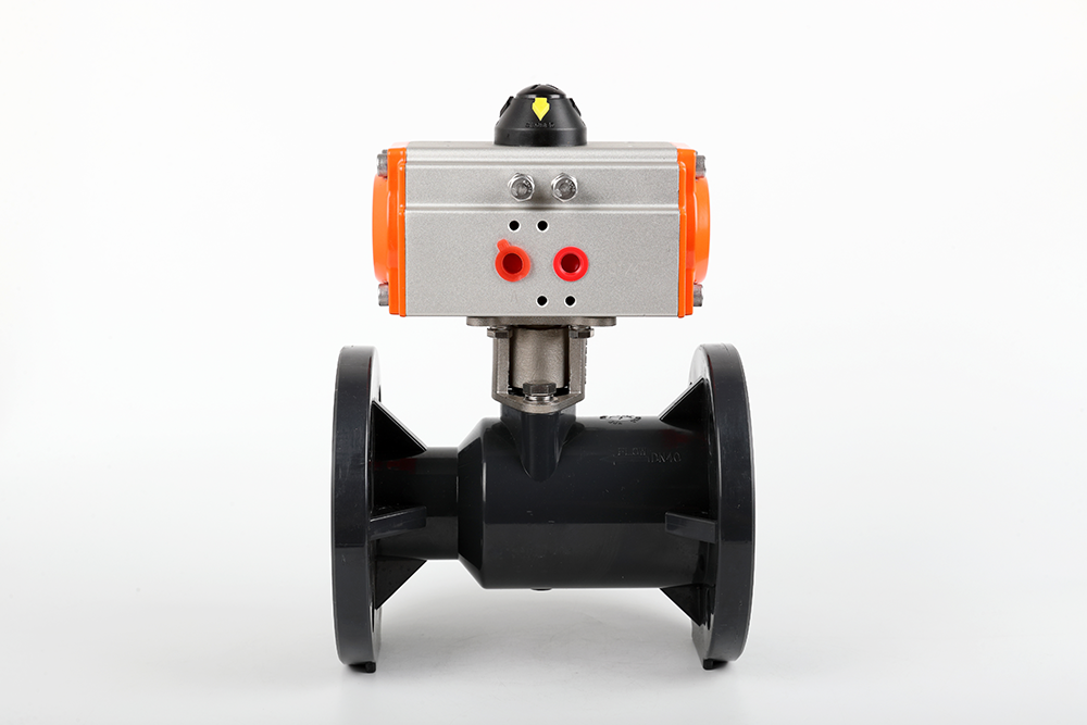 罗定气动法兰一体球阀